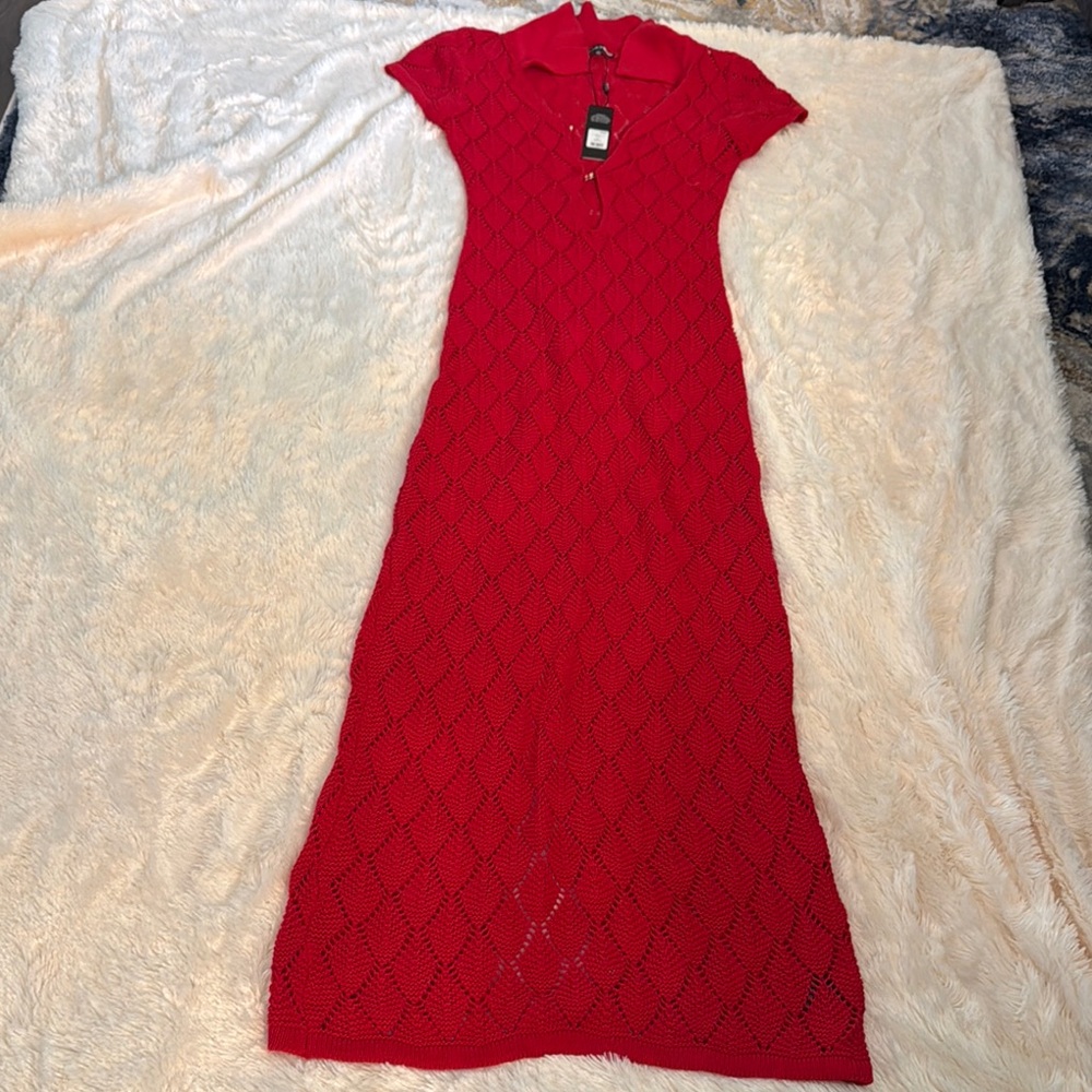 Fashion Nova Scarlet Knit Maxi Dress